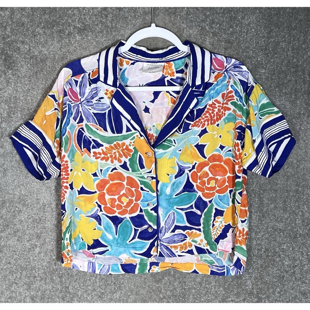 The Art Of Anthropologie Sisters Gulassa Whimsy Pajama Top Womens Size S Floral